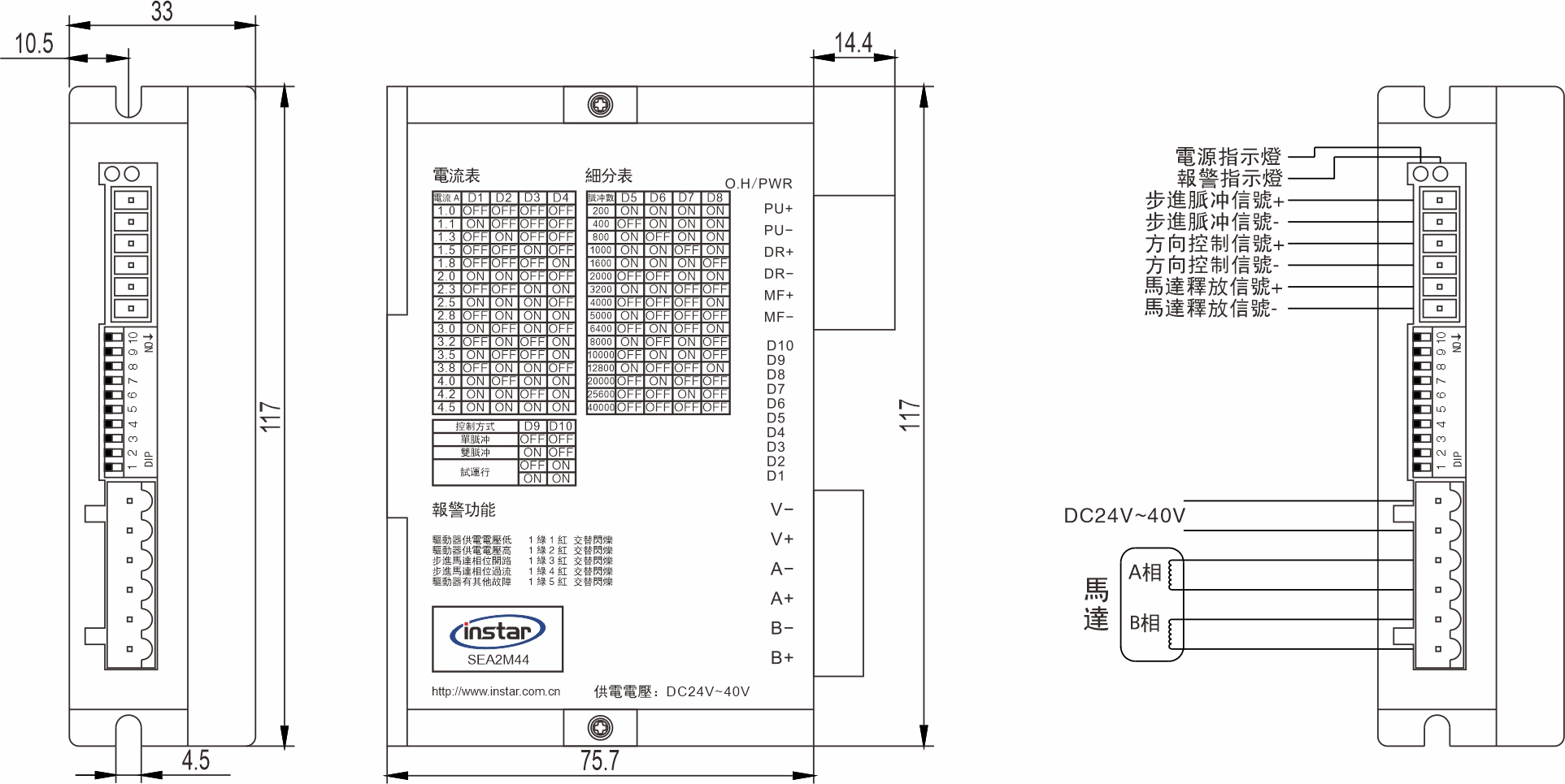 英士達機電 步進馬達驅動器 SEA2M44 英士達機電 步進馬達驅動器 SEA2M44